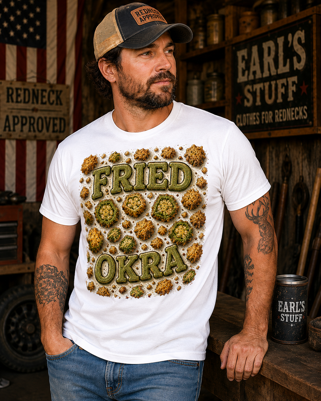 Okra | Heavyweight Unisex Crewneck T-shirt | Gildan® 5000